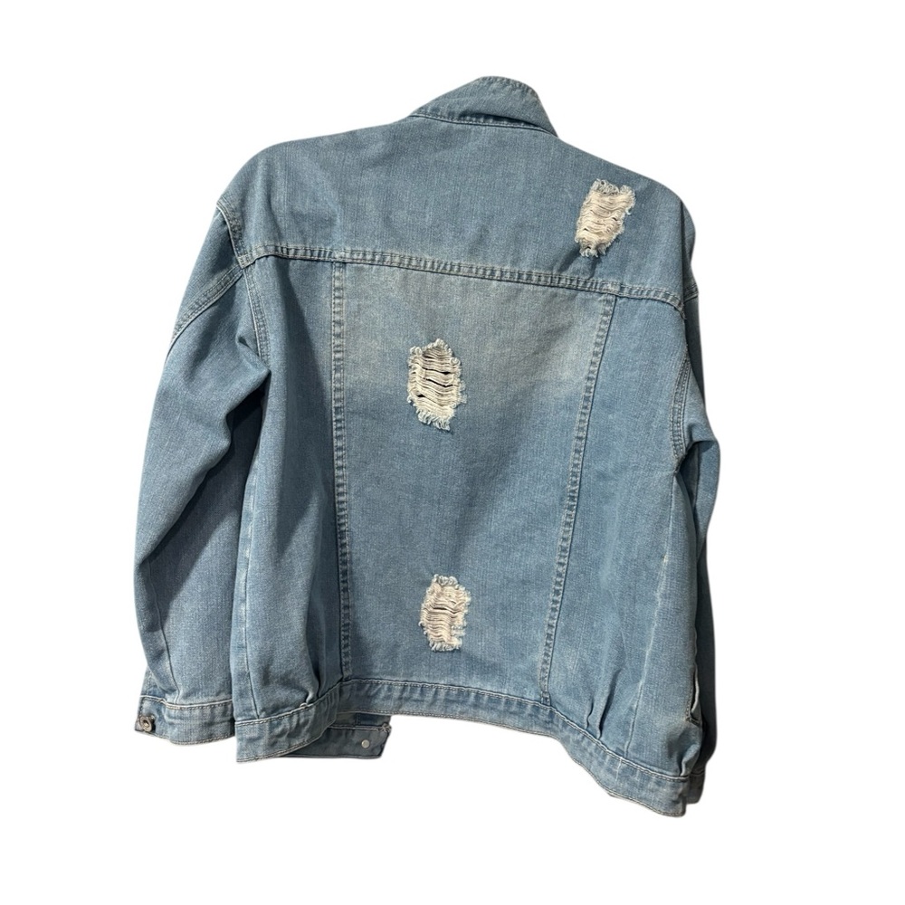 Denim Distressed Jacket - Picture 3 of 4